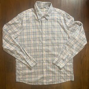 Faherty Movement men’s long sleeve shirt size XL plaid button up lightweight